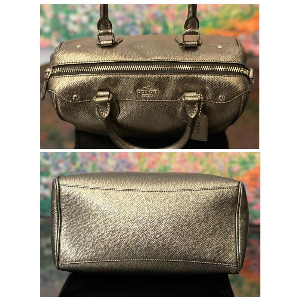 SOLD 
GUC Coach F56125 Mini Bennett Satchel Crossgrain Leather in Pewter - Picture 4 of 9
